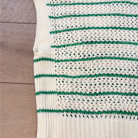 Madewell open stitch sweater top in stripe - Picture 7 of 10